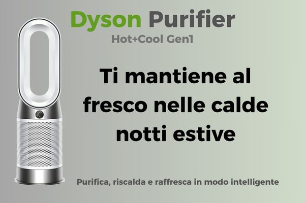 Casa fresca d'estate. Purificatore, termoventilatore, ventilatore.