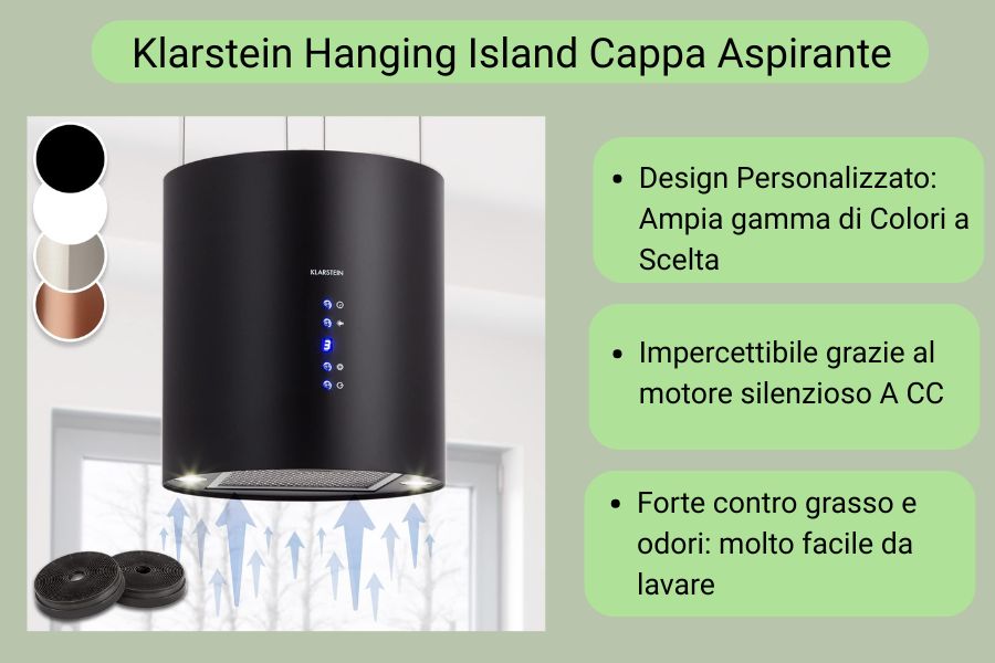 cappa aspirante di design silenziosa